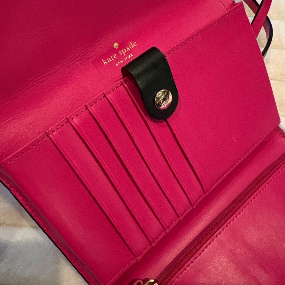 Kate Spade Arbour Hill Winni Crossbody Black & Hot Pink - Picture 4 of 4
